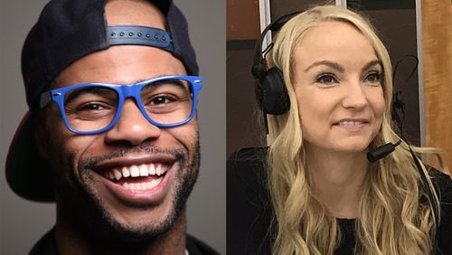 Byron was the night guy at Q99.7 (previously Q100) and Ali Mac was morning co host for Kicks 101.5. CREDIT: (left-Q99.7, right- Rodney Ho/rho@ajc.com)