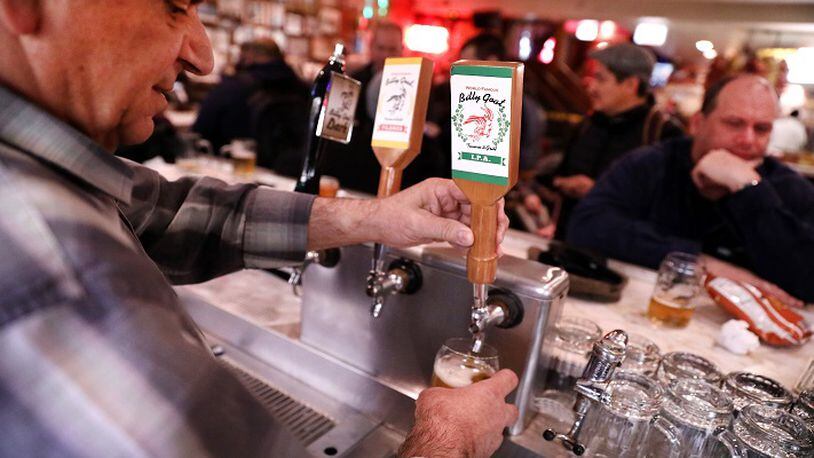 Billy Goat IPA draft beer by Baderbrau Brewing is poured at the legendary Billy Goat bar and restaurant on Tuesday, Nov. 7, 2017 in Chicago, Ill. (Chris Sweda/Chicago Tribune/TNS)