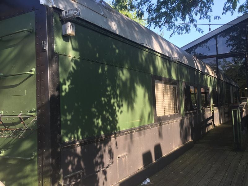 This dining car formerly operated as a restaurant at The Station in Carrboro, N.C. Former owner Lee Epting said he believes it’s the same car that was at his first version of The Station in Athens in the 1970s. CONTRIBUTED BY OLIVIA KING