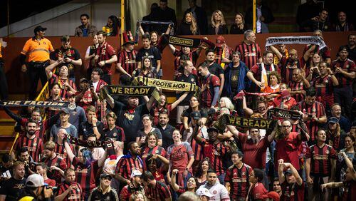 Atlanta United's supporters enjoy themselves before last week's Champions League game in Costa Rica . (Atlanta United)