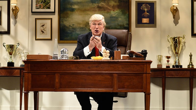 SATURDAY NIGHT LIVE -- "Kristen Wiig" Episode 1711 -- Pictured: Alec Baldwin as Donald Trump during the "Donald Trump Prepares Cold Open" sketch on November 19, 2016 -- (Photo by: Will Heath/NBC/NBCU Photo Bank via Getty Images)