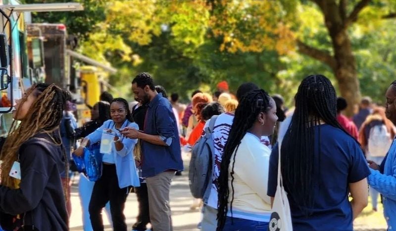 Veganish's off-site vegan food tour visited Spelman and Morehouse colleges' homecoming week in 2022. Courtesy of Tan Bowers