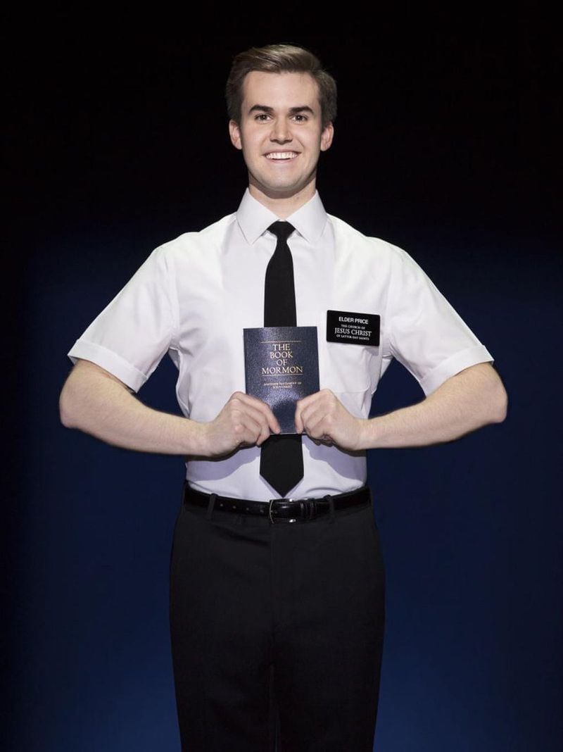 Kevin Clay has been with "The Book of Mormon" since 2015, first in the ensemble and then as the understudy for Elder Price; he assumed the lead as Elder Price in October 2017. Photo: Julieta Cervantes