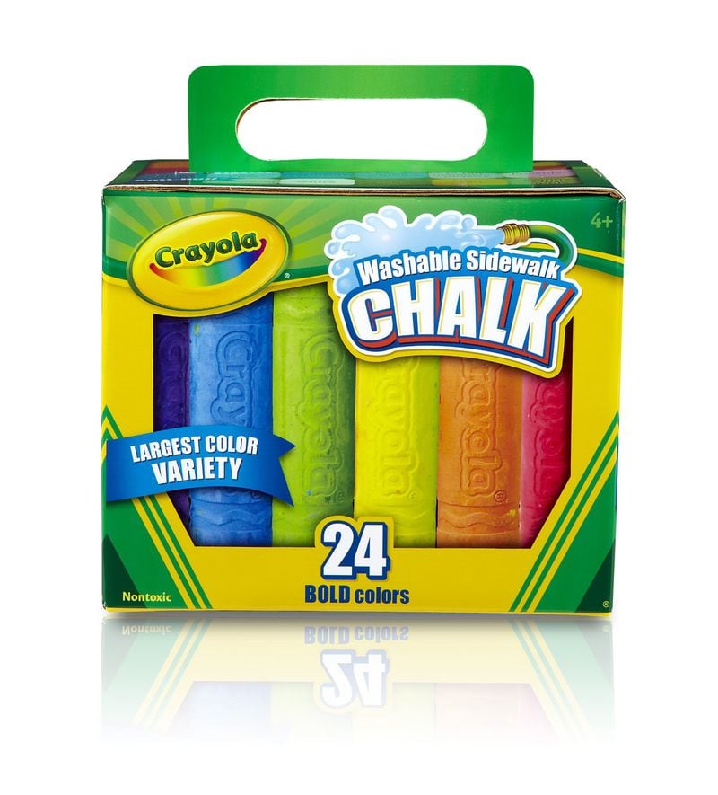 Crayola Washable Sidewalk Chalk, $4.99 for 24 ct. and $6.99 at 48 ct. Available at crayola.com and retailers nationwide. Contributed by Crayola