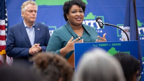 Democrat Stacey Abrams said Tuesday, after the release of a leaked draft of a U.S. Supreme Court decision that would overturn Roe v. Wade, that abortion rights will be at the center of her campaign for governor in Georgia.