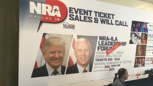 The NRA's Leadership Forum, which will feature remarks from President Donald Trump and Vice President Mike Pence, is a sell-out. Photos: Jennifer Brett
