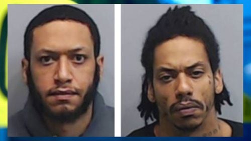 Yordanos Warner (left) and Yohannes Warner were arrested on murder charges in connection with a deadly shooting Saturday on Faulkner Road, Atlanta police said.