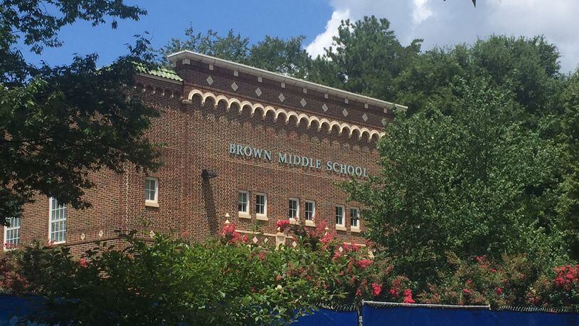 Brown Middle School, which was named after former Georgia Gov. Joseph E. Brown, is shown in this AJC file photo from 2015.