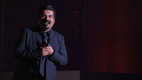 NEW YORK, NY - NOVEMBER 09: Comedian George Lopez performs onstage during the Natural Resources Defense Council's "NRDC's Night of Comedy" Benefit with Seth Meyers, John Oliver, George Lopez, Mike Birbiglia and Hasan Minhaj on November 9, 2016 in New York City. (Photo by Mike Coppola/Getty Images for The Natural Resources Defense Council)