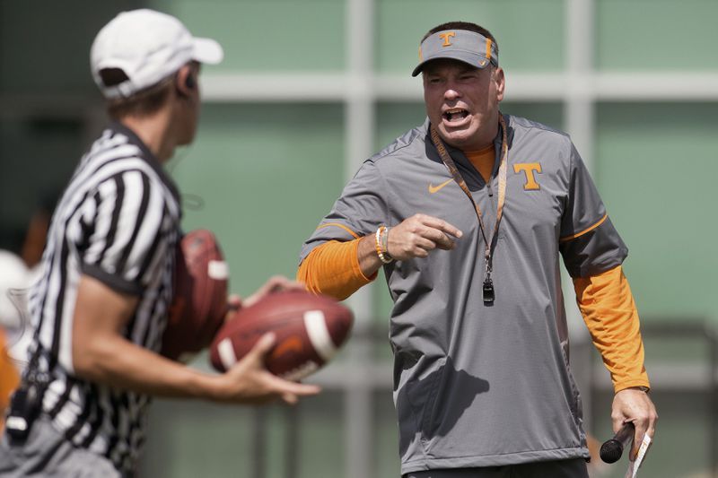 Former Tennessee head coach Butch Jones is reportedly in talks to join the Alabama staff in off-field role. (Caitie McMekin/Knoxville News Sentinel via AP)