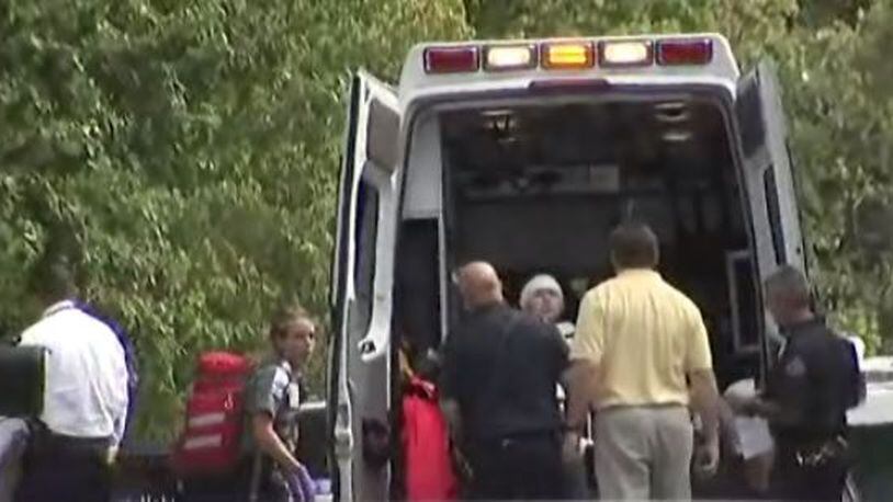 This man was taken to a hospital after being attacked in a home invasion in Cobb County. (Credit: Channel 2 Action News)