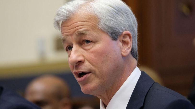 Jamie Dimon, chief executive officer of JPMorgan Chase & Co., speaks during a House Financial Services Committee hearing on April 10, 2019 in Washington, DC. (Alex Wroblewski/Getty Images/TNS)