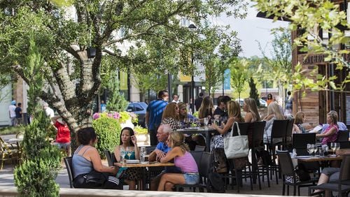 Crú Food & Wine Bar in Alpharetta boasts a bustling patio for people-watching and wine tasting, and a stellar rooftop with killer views of Avalon Nights Live. CONTRIBUTED BY THE ALPHARETTA CVB