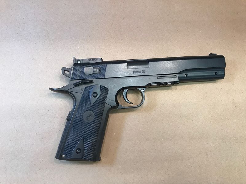  Investigators say Steven Hutchins was walking along Peachtree Industrial Boulevard carrying this BB gun and threatening a Gwinnett County Police officer before the officer fatally shot him Jan. 25, 2018. (Photo: GBI)