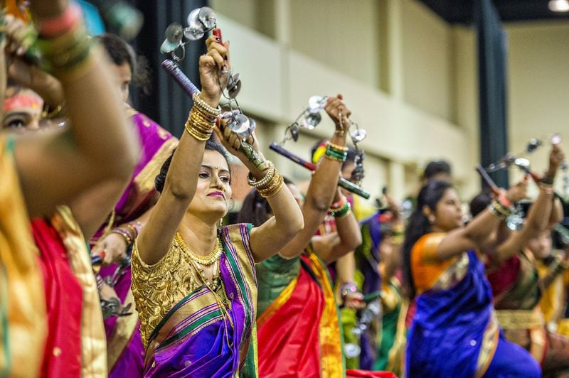 Gwinnett County’s deep diversity is evident in its festivals. Here, Pratima Ulagadde (left) performs during the Festival of India on August 22, 2015, at the Gwinnett Center in Duluth. 