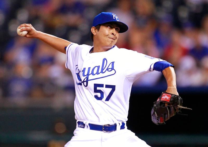 Jesse Chavez pitched for the Royals beginning in 2010. (AP Photo/Orlin Wagner)