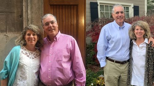 In the photo on the left, taken in June 2016, Steve Herlihy — pictured with his wife, Ella — weighed 237 pounds. In the photo on the right, taken in November, Herlihy — pictured again with his wife — weighed 189 pounds. (All photos contributed by Steve Herlihy)