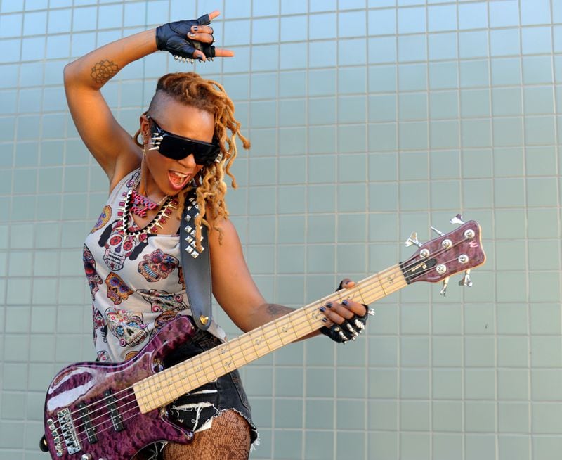 Atlanta musician Divinity Roxx has toured as the bassist with Beyonce's band, and is the co-writer of music for a new show at the Alliance Theatre. Photo: Scott Mitchell

