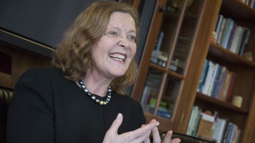 Claire Sterk, Emory’s 20th president and its first female president, talked with the AJC on Tuesday, Jan. 31, 2017, at the university in Atlanta. (John Amis)