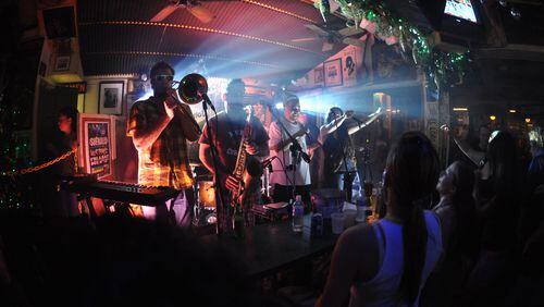Suenalo, a Latin-funk band from Miami, performs at the Green Parrot Bar in Key West. The bar’s funky live music scene ranges from Latin to rock to reggae. CONTRIBUTED BY THE GREEN PARROT