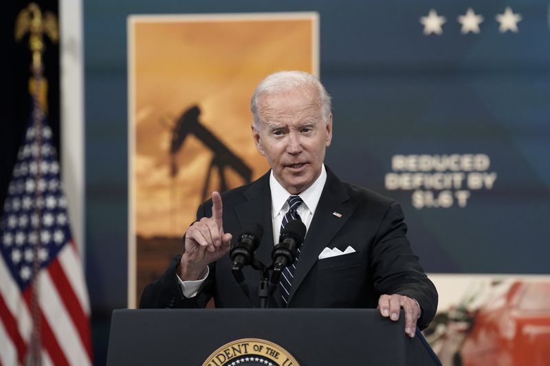President Joe Biden on Wednesday backed a proposal to suspend the federal gas tax of 18 cents a gallon for 90 days, something U.S. Sen. Raphael Warnock has sought since February. (Yuri Gripas/Abaca Press/TNS)