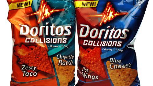In 2007, Doritos Collisions like Zesty Taco/Chipotle Ranch and Hot Wings/Blue Cheese were the big new product introductions from the brand. This year, it should have been Lady Doritos but the idea has been squashed. (photo CHRIS HUNT/AJC STAFF)
