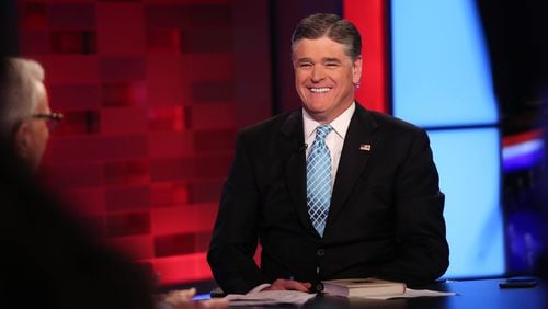 NEW YORK, NY - MAY 11: Sean Hannity appears on FOX News Channel's "Hannity" at FOX Studios on May 11, 2015 in New York City. (Photo by Rob Kim/Getty Images)