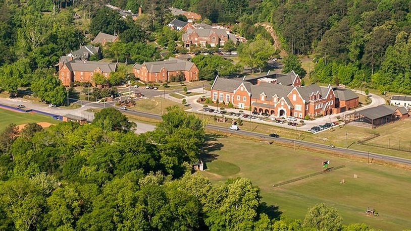 Aerial view of the Darlington School’s sprawling campus in Rome, Georgia, captured from the school’s website.