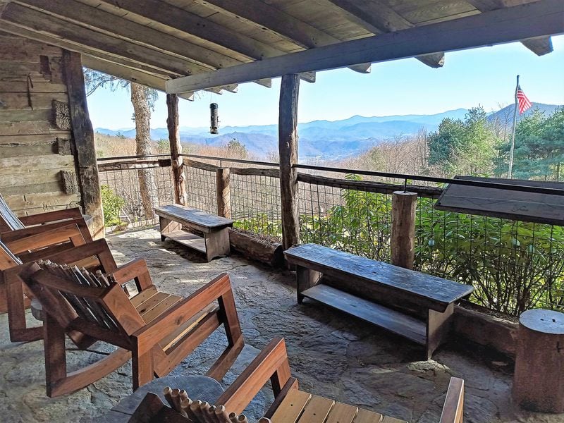 The front porch at The Swag is a gathering place for guests to take in the view.
Courtesy of Blake Guthrie