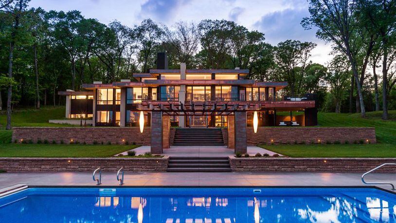 This Charles Stinson-designed home on the St. Croix is on the market for $4.75 million. (Paul Crosby)