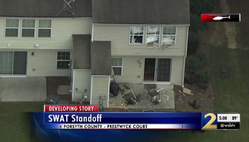 This home on Prestwyck Court was the scene of a nearly seven-hour SWAT standoff in Forsyth County. (Photo: Channel 2 Action News)