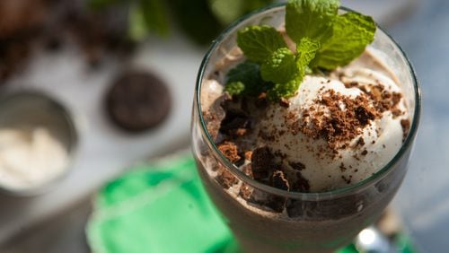 This boozy vanilla ice cream-based shake is coolly decadent, thanks to Girl Scout Thin Mints, gin and a handful of fresh mint leaves. Though it’s made with Girl Scout Cookies, The Gin Mint is for adults only. STYLING BY WENDELL BROCK; PHOTO BY RENEE BROCK / SPECIAL