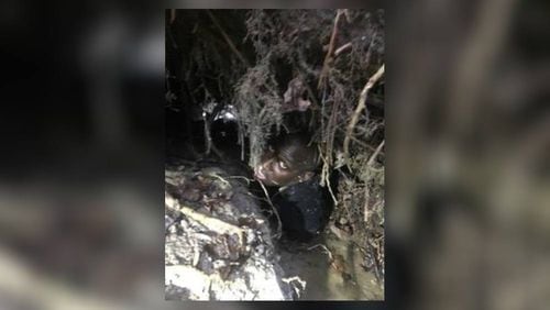 Joe Hobson Jr.  was found hiding in a drainage creek Thursday.