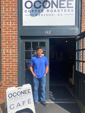 Jin Chiew, owner of Oconee Coffee Roasters in Madison, Georgia