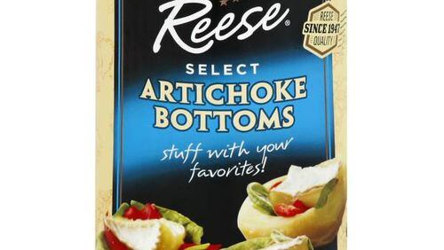 Reese artichoke bottoms are packed in water and ready to use.
