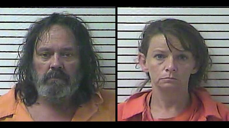 Gary Hawks, left, and Jennifer Wills, both of White Mills, Kentucky, were arrested Sept. 20, 2017, in connection with the burglary of Watson & Hunt Funeral Home in Leitchfield earlier that month.