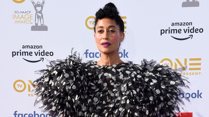 Tracee Ellis Ross arrives at the 50th annual NAACP Image Awards on Saturday, March 30, 2019, at the Dolby Theatre in Los Angeles. (Photo by Richard Shotwell/Invision/AP)