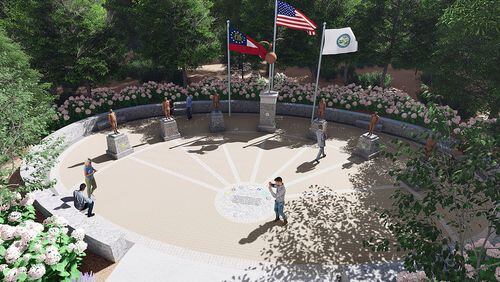 The Peachtree Corners Veterans Monument Association has raised $310,316, about 61 percent, of the $500,000 needed to complete the project. Courtesy Peachtree Corners Veterans Monument Association