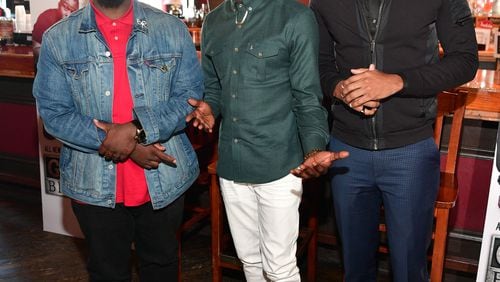 L-R Marcus Harvey, Dalen Spratt and Juwan Mass appeared recently at a promotion/screening for their show "Ghost Brothers" on Destination America April 15, 2016 at Graveyard Tavern in East Atlanta.