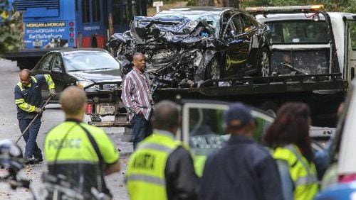 A driver was killed when his car crashed into a MARTA bus Oct. 21 in southwest Atlanta. The National Safety Council estimates 1,540 people died in motor vehicle accidents in Georgia last year. JOHN SPINK/JSPINK@AJC.COM