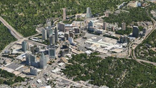 A study of the city of Atlanta’s tree canopy in 2008 helped city decision-makers and stakeholders better understand and manage the layer of leaves, branches and stems of trees that cover the ground when viewed from above. Photo courtesy of Georgia Tech