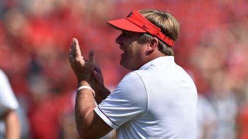 Georgia coach Kirby Smart has limited media access to players, particularly his quarterbacks. (Brant Sanderlin / bsanderlin@ajc.com)