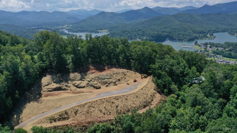 This is a photo Ryan Farmer, a Hiawassee resident, took of the top of Whiskey Mountain, where fellow resident Mike Parrish is considering building a large dragon sculpture.