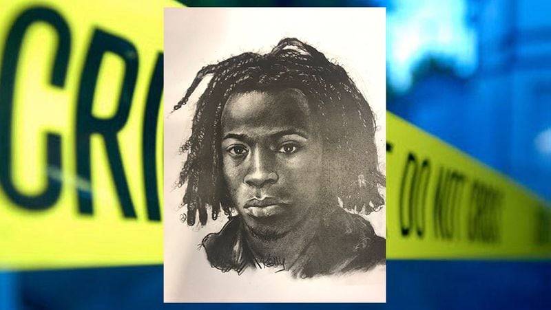 A sketch of the alleged gunman was released Monday.