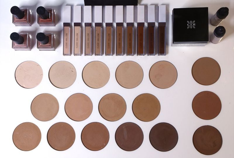 Clove + Hallow offers shades and colors for a range of skin tones, including the best-selling Conceal and Correct concealer and the Pressed Mineral Foundation, which comes with an eco-friendly refillable compact. CURTIS COMPTON / CCOMPTON@AJC.COM