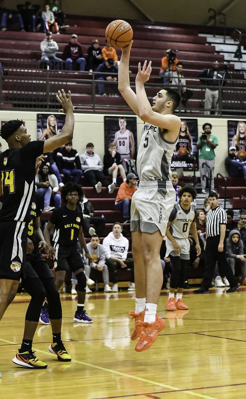 Georgia Tech incoming freshman Saba Gigiberia playing for Prolific Prep this past season. “He’s got a pretty good feel for the game,” coach Joey Fuca said. “He just needs to get a little quicker.” (Rick Manahan Photography)