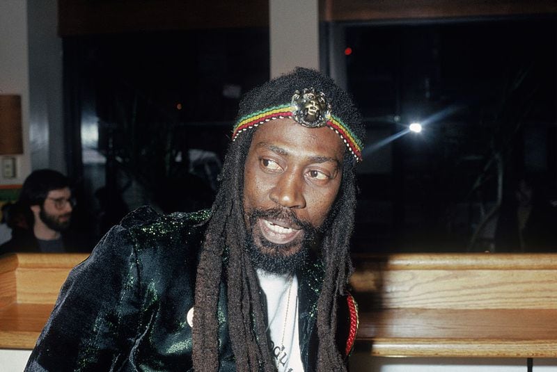 Jamaican reggae singer, songwriter and original member of Bob Marley's band The Wailers, Bunny Wailer, circa 1975.