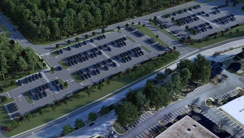 Site plans for the parking lot of a new distribution center planned for northern Cobb County. (Provided/Scannell Properties)