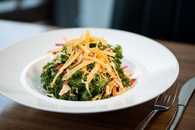  Mission and Market Shredded Local Kale Salad with bell peppers and chili lime dressing. Photo credit- Mia Yakel.