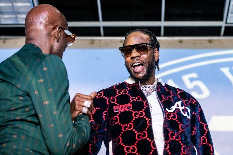 2 Chainz, a new investor in the A3C festival, gave the keynote address at the October 2019 edition and spoke with fashion designer Dapper Dan. Photo: A3C Festival & Conference